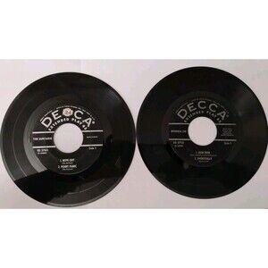 Two Vintage 1960s Decca Extended Play 45 EP Singles The Surfaris Brenda Lee